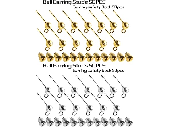 Aylifu Earring Posts and Backs,100pcs