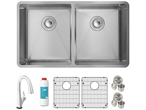 Elkay Crosstown 18 Gauge SS 31" Sink Kit w Filtered Faucet