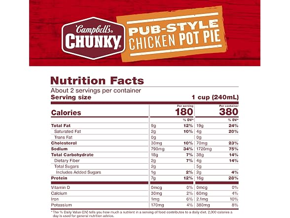 Campbells Chunky Chicken Pot Pie Soup 12pk