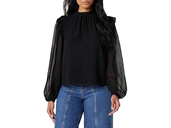 The Drop Women Feme Romantic Ruffle Blouse