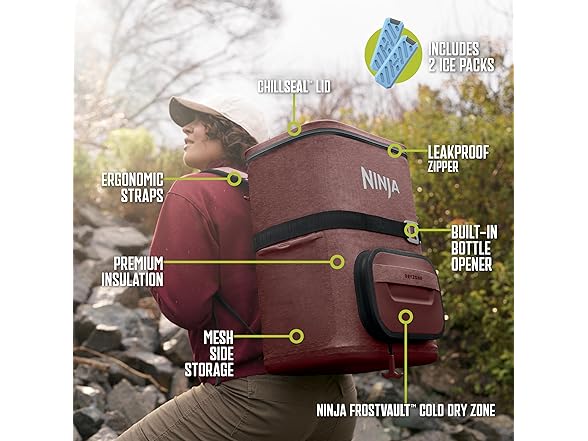 Ninja Backpack Cooler FrostVault Go 36 Can