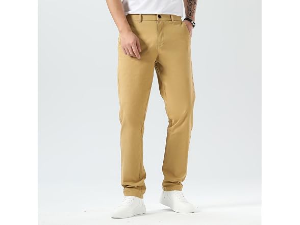 Plaid&Plain Men (31W x 28L) Slim Pants Men's Pants
