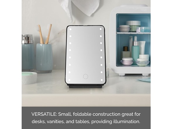 Elements Folding LED Vanity Mirror