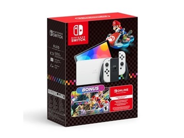 $269.99 (Grade A Refurbished) Nintendo Switch OLED Mario Kart 8 Deluxe Bundle dealfomo