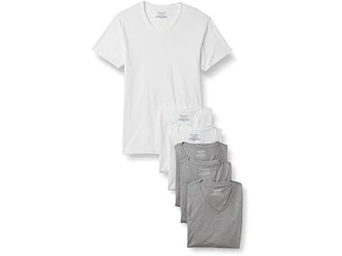 $4.99, Was $23.90, 79% Off! Amazon Essentials Mens 6-Pack VNeck Undershirt dealfomo
