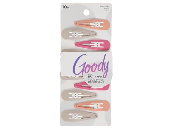 Goody Snap & Go Metal Contour Clips, 10 Count, Warm Tones