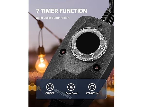 DEWENWILS Light Timer Extension Cord