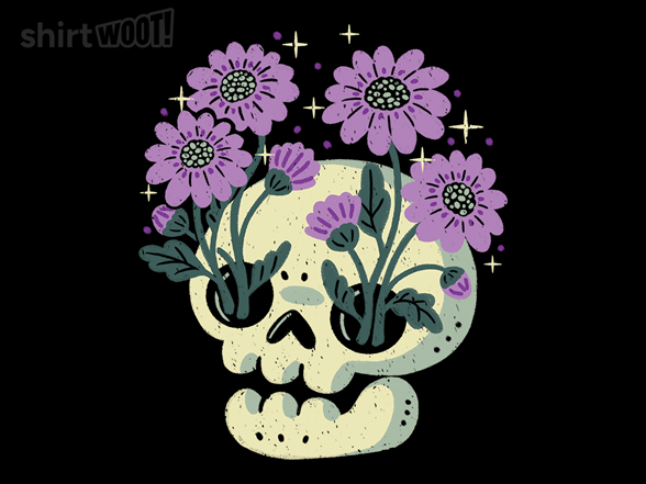 Skull with Purple Flowers