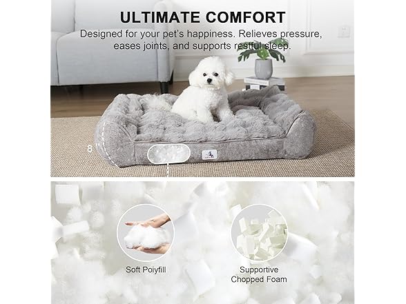Welfibr Gray Small Pet Bed