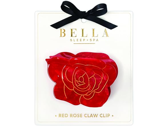 Bella Sleep and Spa Claw Clip Red Rose