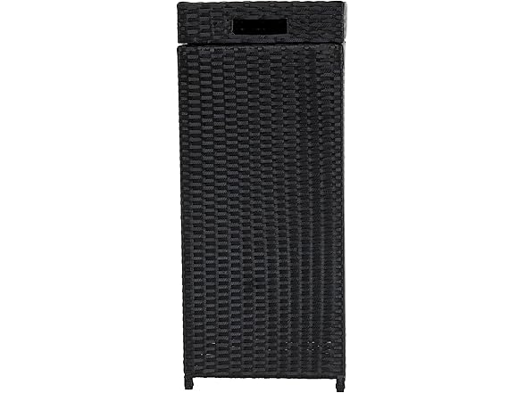 Sunnydaze Outdoor Trash Cans with Lids 2-Pk Black