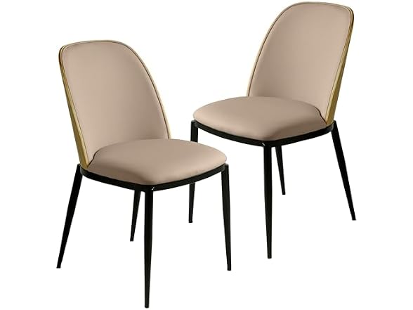 LeisureMod TCNW18BG2 Tule Dining Chair Natural Wood