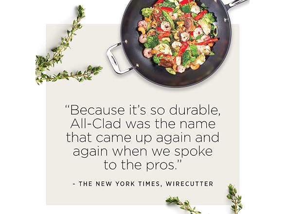 All-Clad Hard Saute Pan with Lid and Fry Pan Set 