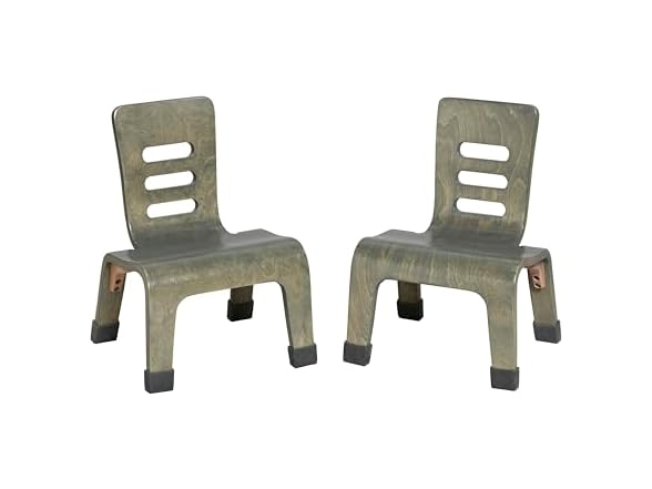 ECR4Kids Bentwood Chair, Grey Wash, 2Pk