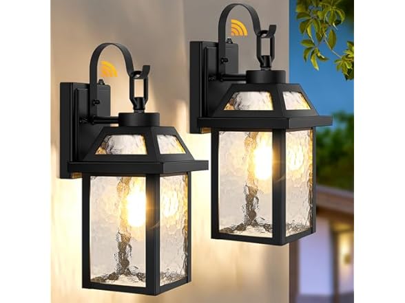 BesLowe Dusk to Dawn Outdoor Wall Lights