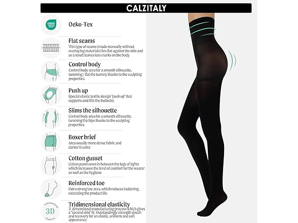 CALZITALY HIGH WAIST PANTYHOSE | OPAQUE
