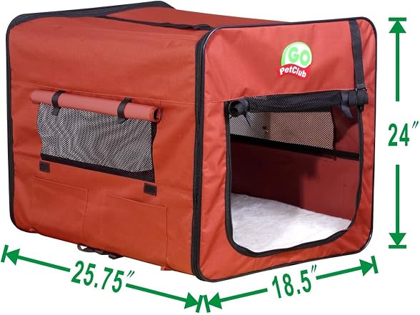 Go Pet Club 25" Soft Collapsible Dog Crate