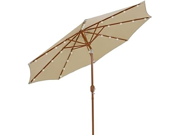 Sunnydaze Decor JLP-1511 Patio Umbrella, Beige