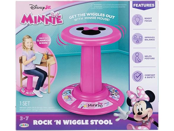 JAKKS Pacific Kid's Minnie Mouse Wiggle Stool Wobble Stool