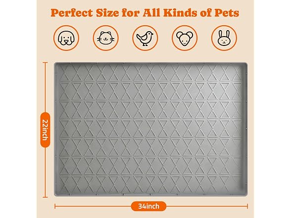 Pawtners 34" X 22" Waterproof Silicone Cat