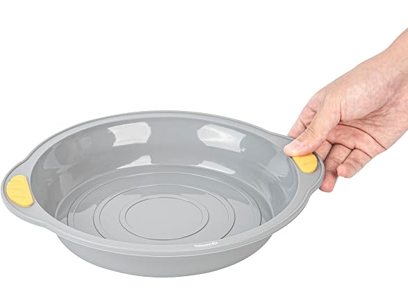 Restaurantware Round Gray Silicone Cake Pan, 11.2 x 10.2 In