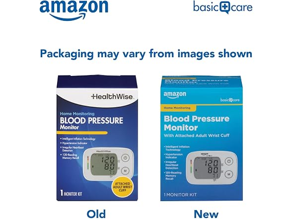 Amazon Basic Care Wrist Blood Pressure Monitor -