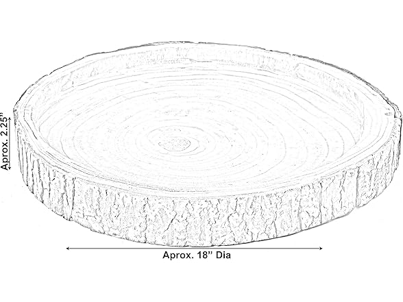 Wood Tree Bark Indented Display Tray 