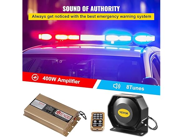 VEVOR Police Siren PA System