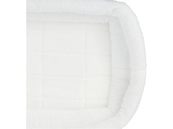 QuietTime Double Bolster Pet Bed - White