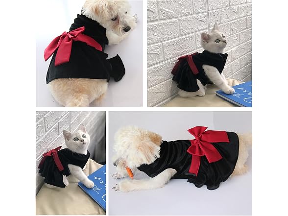 Dog Dress with Bowknot, Fashional All Weathe