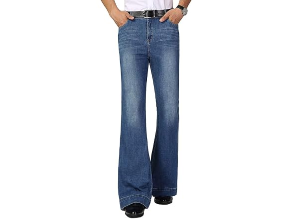 Haorun Men (30) Bell Bottom Jeans Slim Trousers