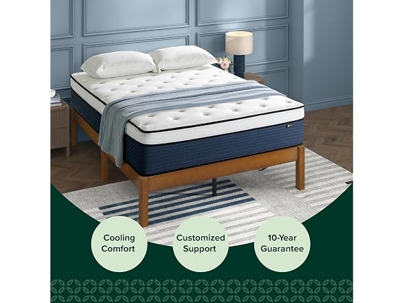Zinus 14 Inch Cooling Comfort Support Hybrid King Mattress