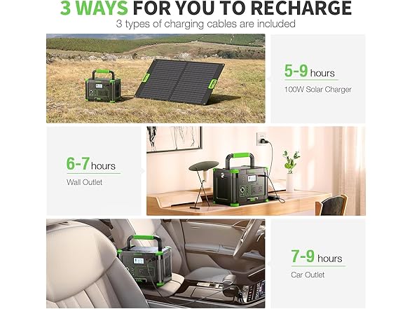 EBL EB500 500W Portable Power Station Green