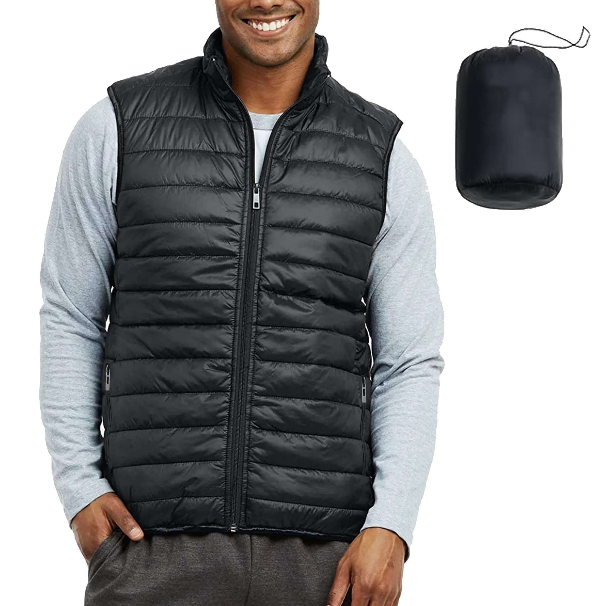 Mens Packable Midweight Puffer Vest (XS-2XL) - Gallery 12