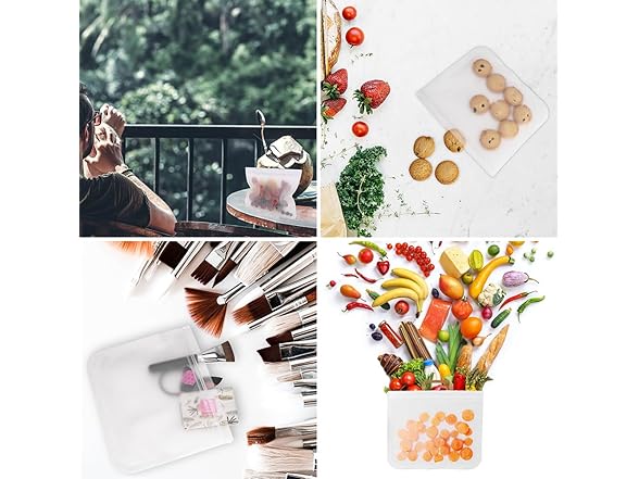 Dishwasher-safe Reusable Storage Bags