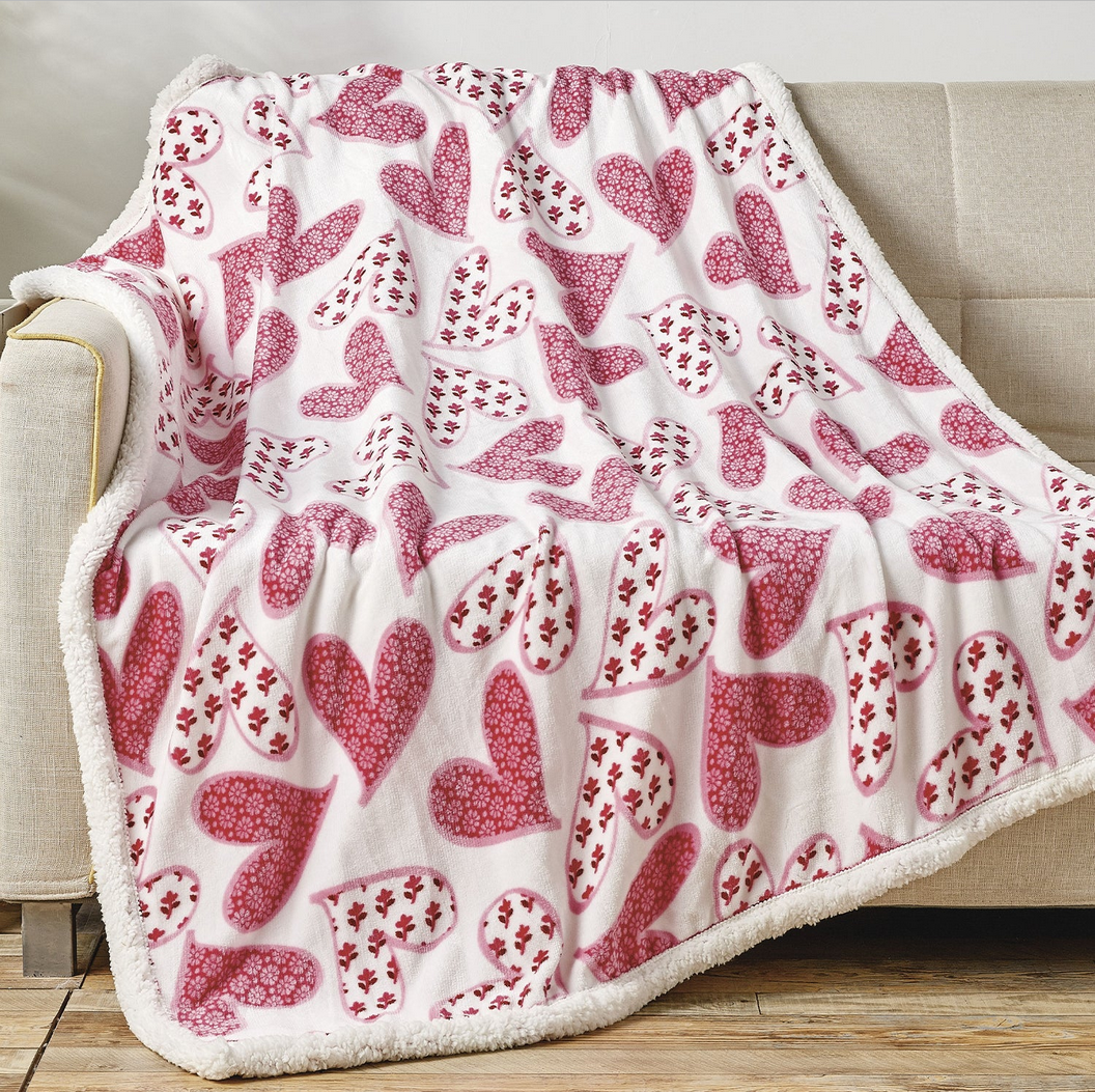 Ultra Soft Microplush Printed Sherpa Throw - Gallery 13