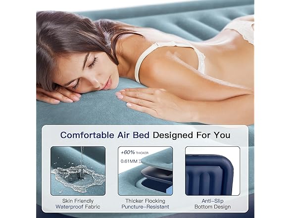 Lavisx air mattress with Built in Pump