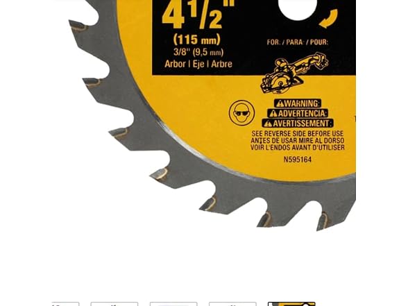 DEWALT SAWBLD 4-1/2X3/824T