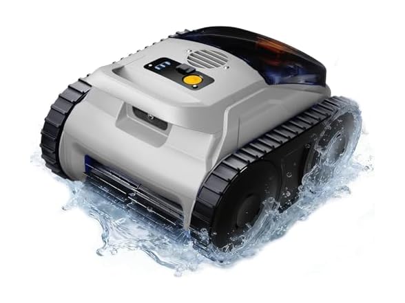 Cordless Robotic Pool Vacuum with Smarter Navigation & Track Drive, Dual 180W Brushless Motors, Wall & Waterline Climbing, 150-Min Runtime, for Inground & Above-Ground Pools up to 2,150 Sq. Ft. (Open Box)