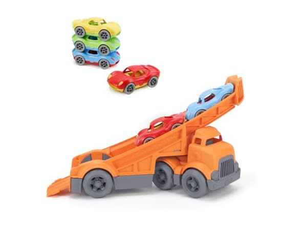 Green Toys Racing Truck & Stack & Link Racer Bundle