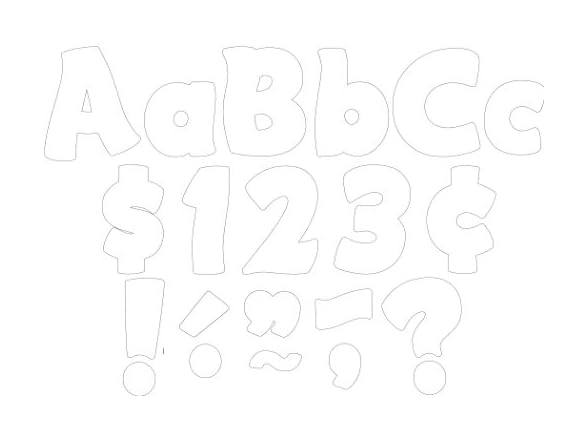 TCR White Fantastic 4" Letter Combo Pack