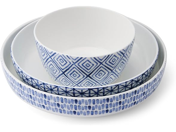 Bone China Chip Resistant 9 Piece Dinnerware Bowl Set