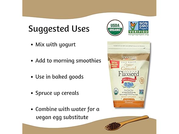 Spectrum Essentials Organic Ground Flaxseed