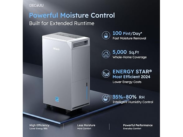 DECIUU 5000 Sq.Ft Dehumidifier with Pump - Gallery 3