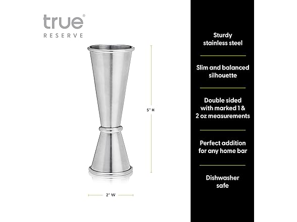 Double Jigger 1oz and 2oz Stainless