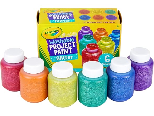 Crayola Washable Glitter Paint 6 Count