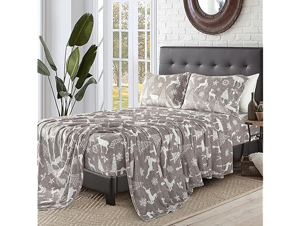 Elegant Comfort Luxuriously 4Pc Flannel Sheet Set