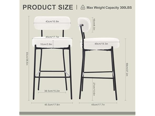 Comforshare Home BC0755260813455 Bar Stools