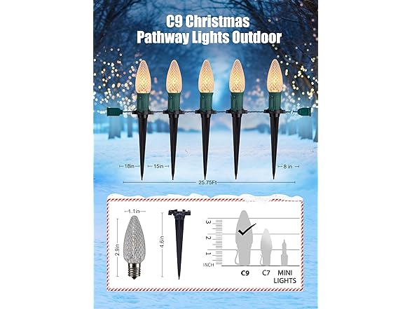 Brightown C9 Christmas String 20 Lights Outdoor