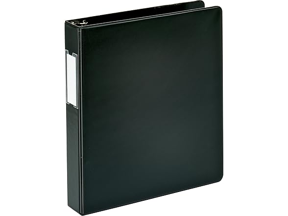 Business Source 1.5" D-Ring Binder, Blac